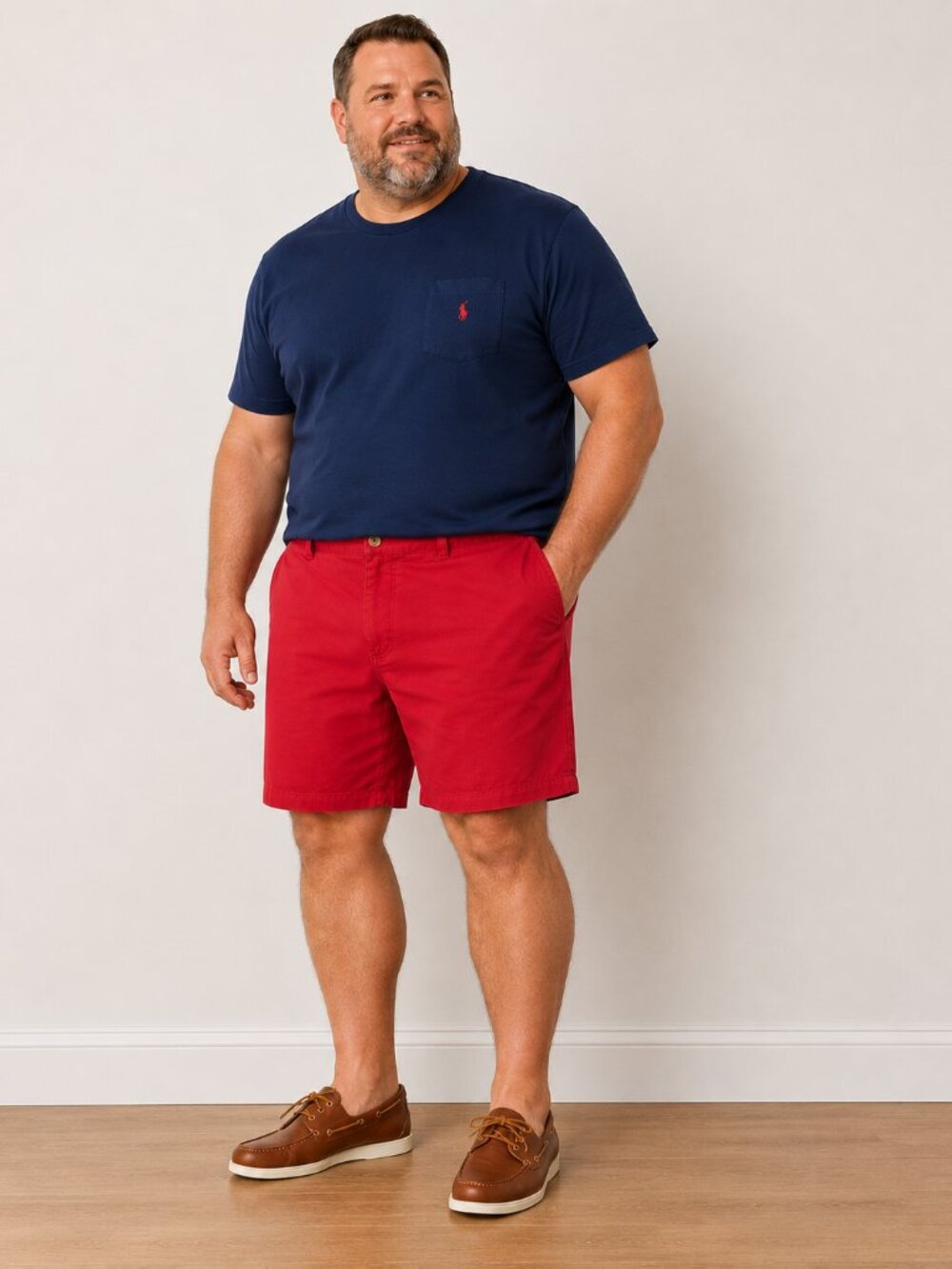 Polo Ralph Lauren Red Shorts Cotton Flat Front Classic 46B Big Tall